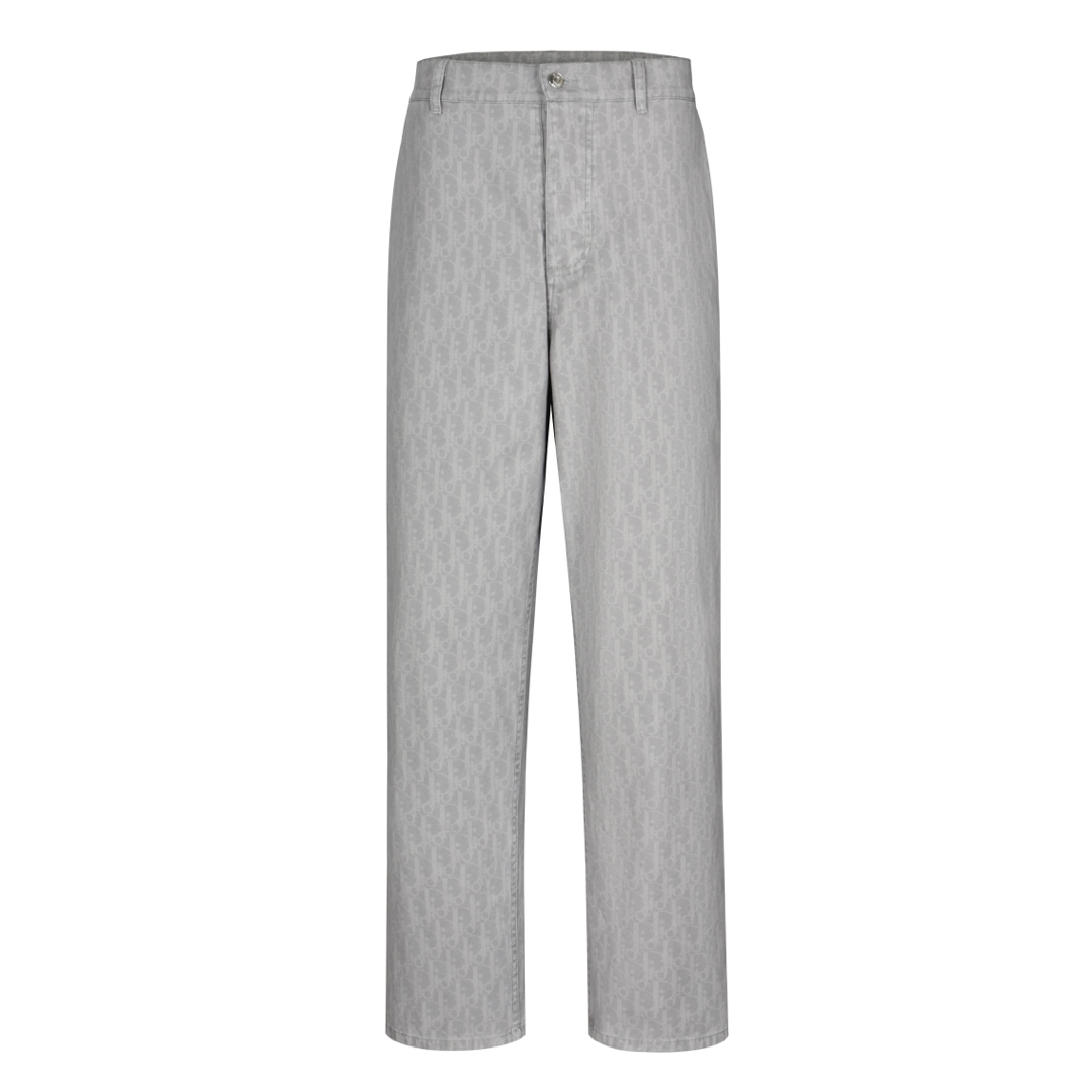 DIOR 迪奥 满印提花牛仔裤 长裤 裤子 灰色 513D191A3001-C880