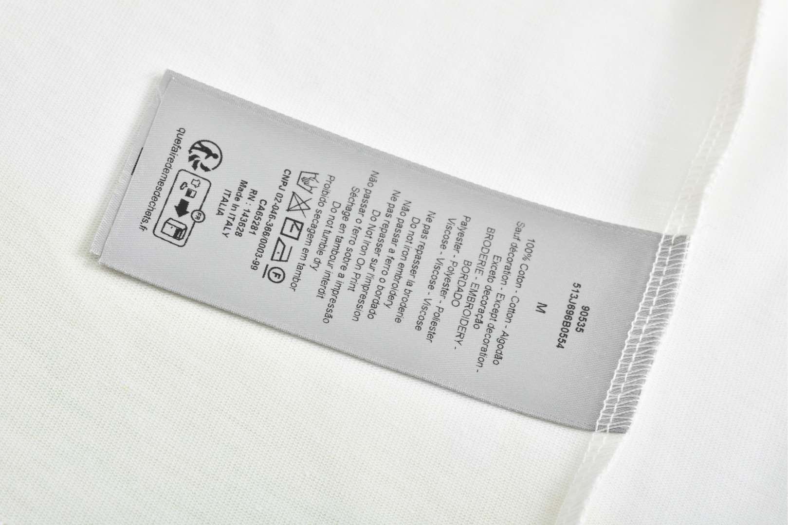 DIOR 迪奥 Kaws 25SS 联名蛇年刺绣图案短袖 圆领 T恤 夏季 白色 513J696B055-4C086