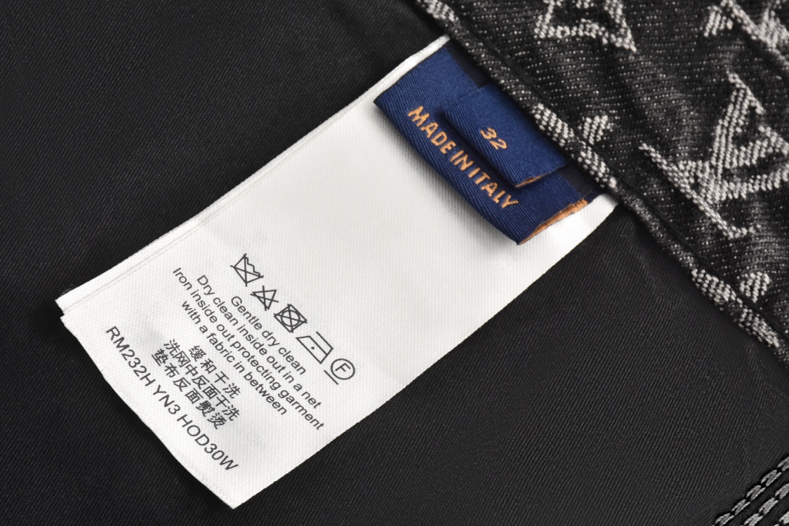 LOUIS VUITTON FW24 路易威登 小红人刺绣满印老花破洞牛仔裤 裤子 长裤 1AAGPQ