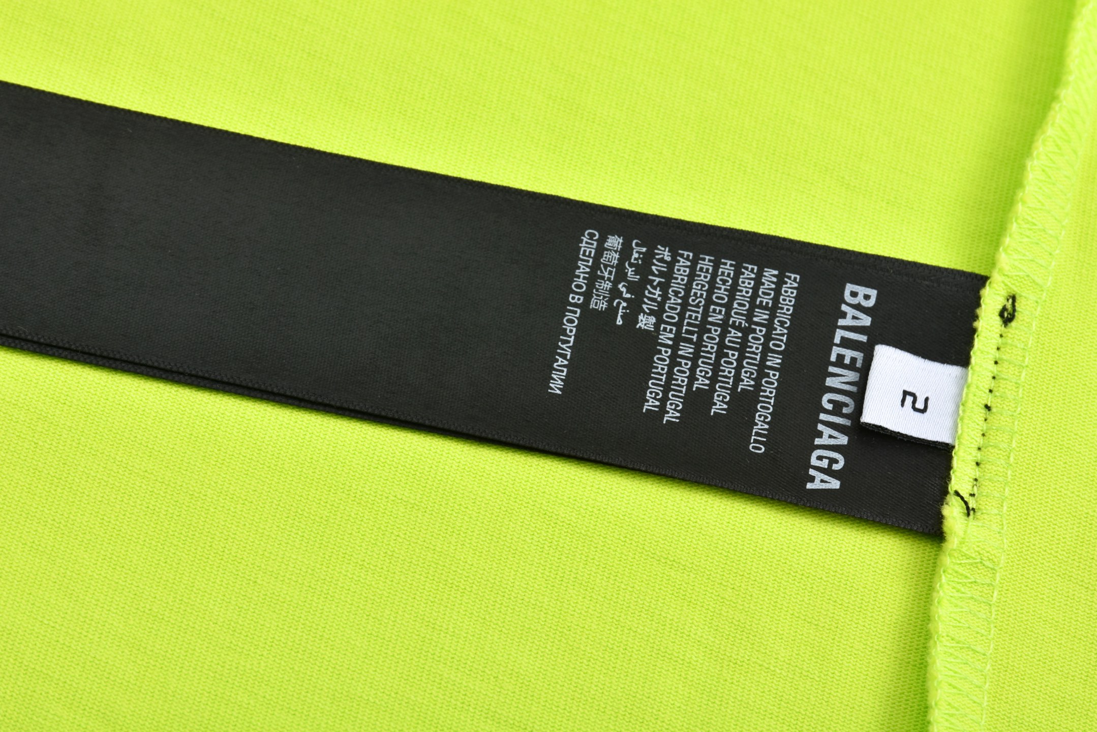 Balenciaga 巴黎世家 融化字母logo印花圆领短袖 T恤 夏季 白色 黑色 荧光绿 787349TRVS89081