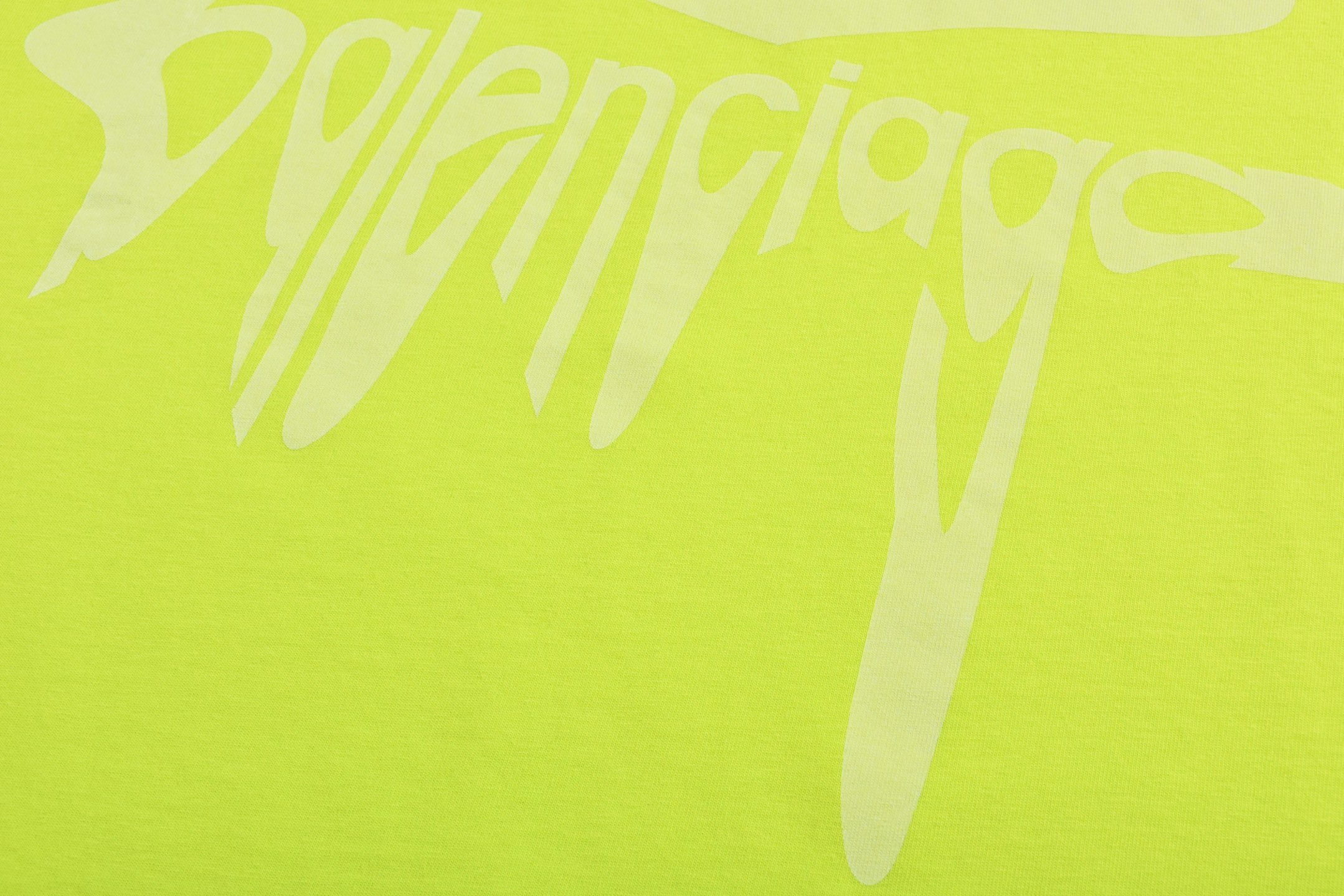 Balenciaga 巴黎世家 融化字母logo印花圆领短袖 T恤 夏季 白色 黑色 荧光绿 787349TRVS89081