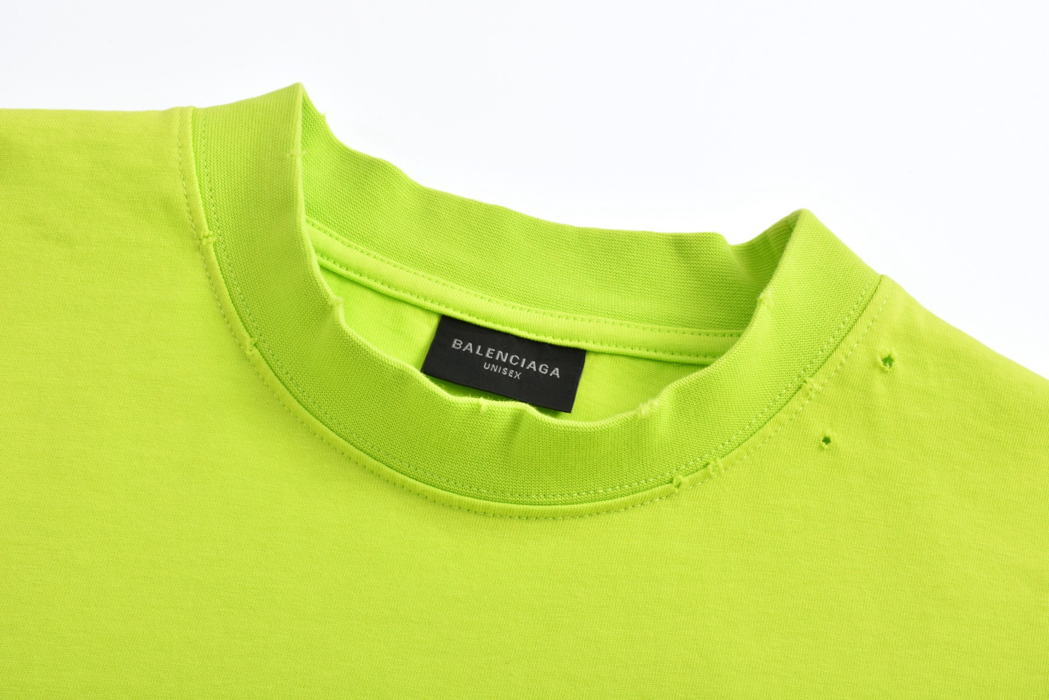 Balenciaga 巴黎世家 融化字母logo印花圆领短袖 T恤 夏季 白色 黑色 荧光绿 787349TRVS89081