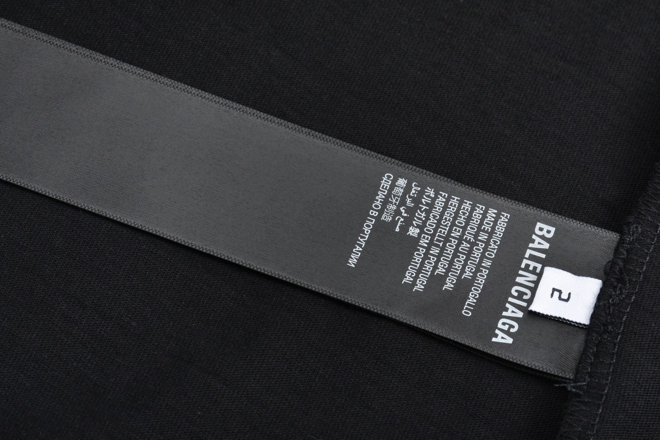 Balenciaga 巴黎世家 剪刀标语字母logo印花圆领短袖 T恤 夏季 白色 黑色