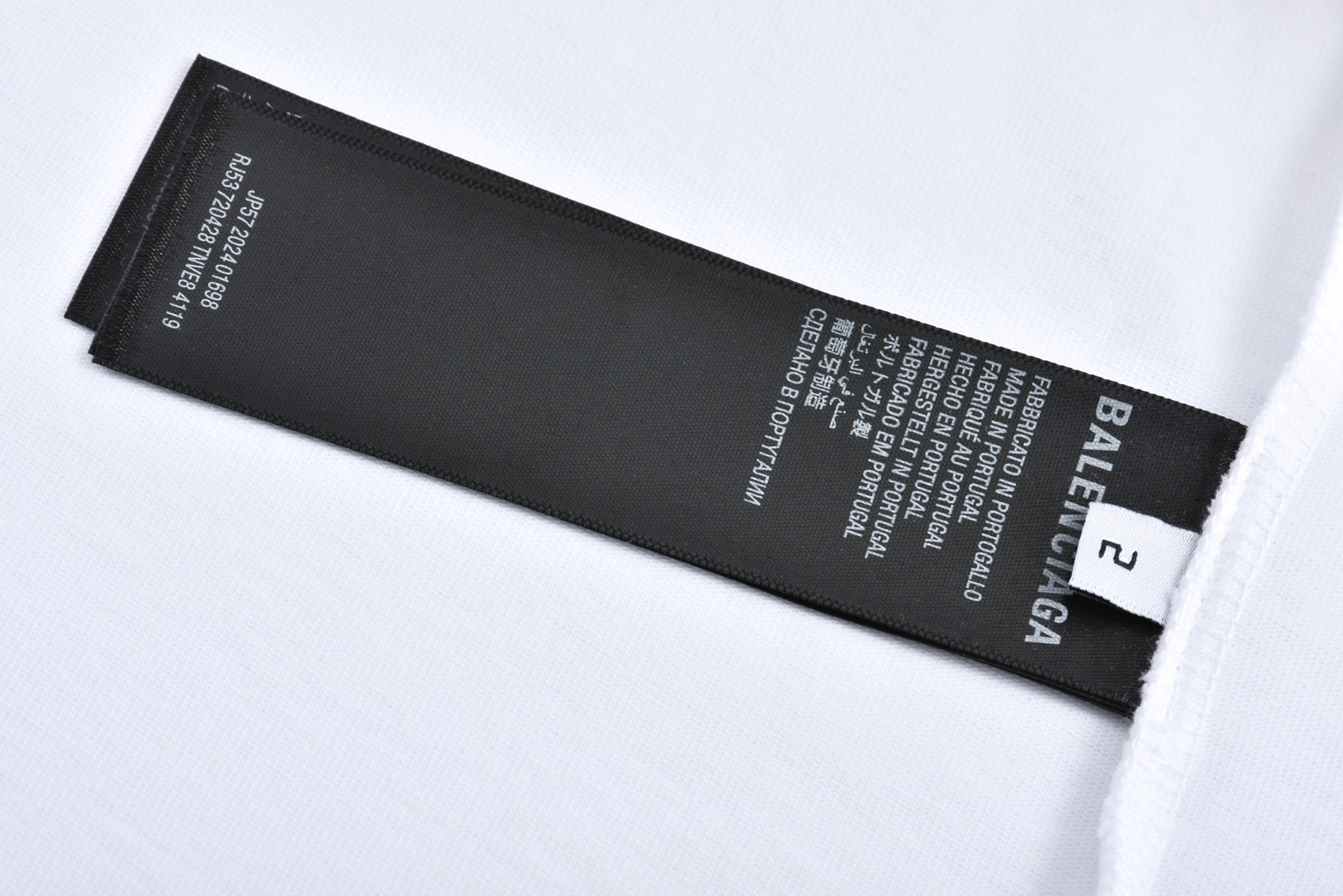 Balenciaga 巴黎世家 剪刀标语字母logo印花圆领短袖 T恤 夏季 白色 黑色