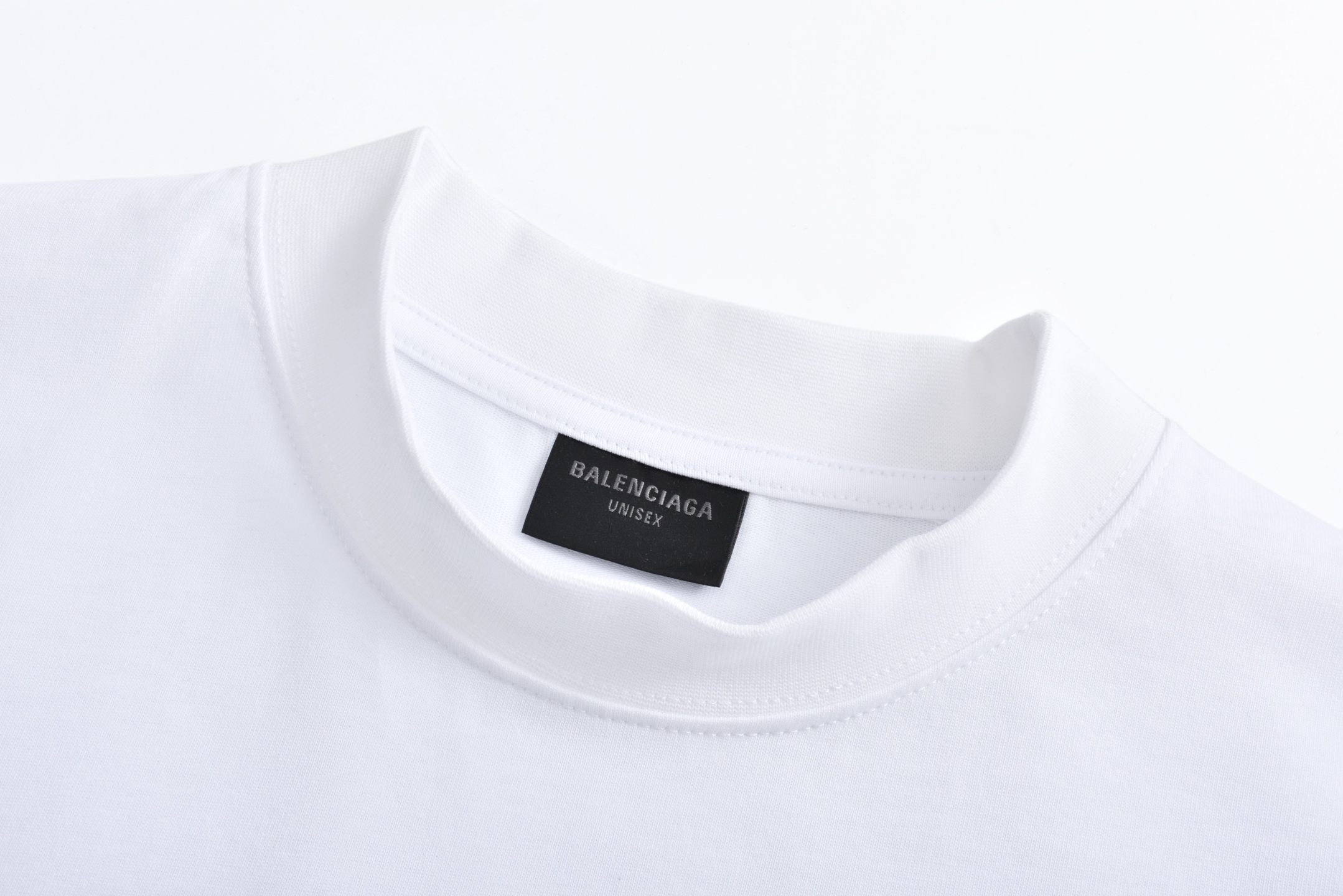 Balenciaga 巴黎世家 剪刀标语字母logo印花圆领短袖 T恤 夏季 白色 黑色