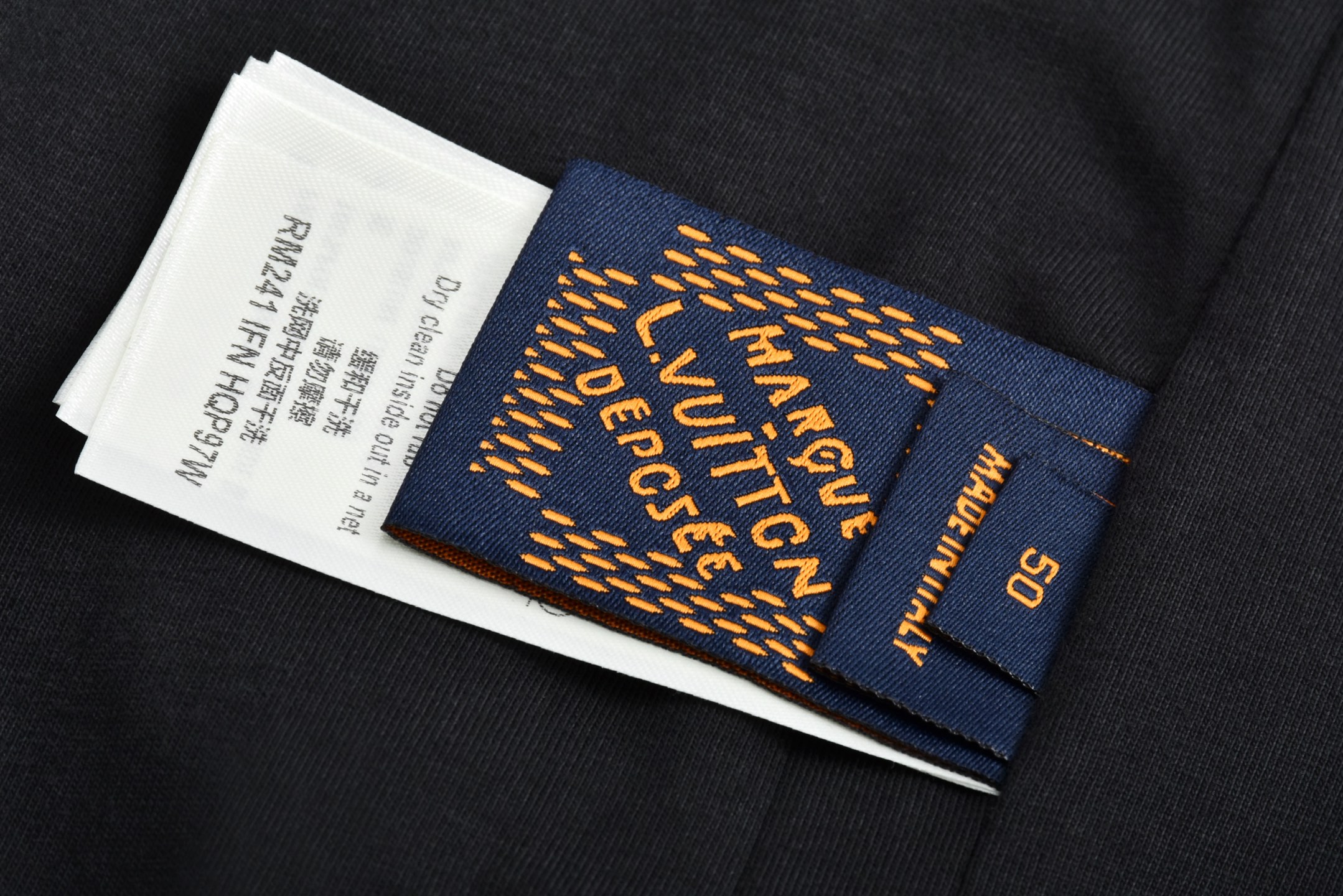 LOUIS VUITTON 路易威登 棋盘格串珠字母刺绣拉链立领夹克 外套 蓝色 1AFHVN