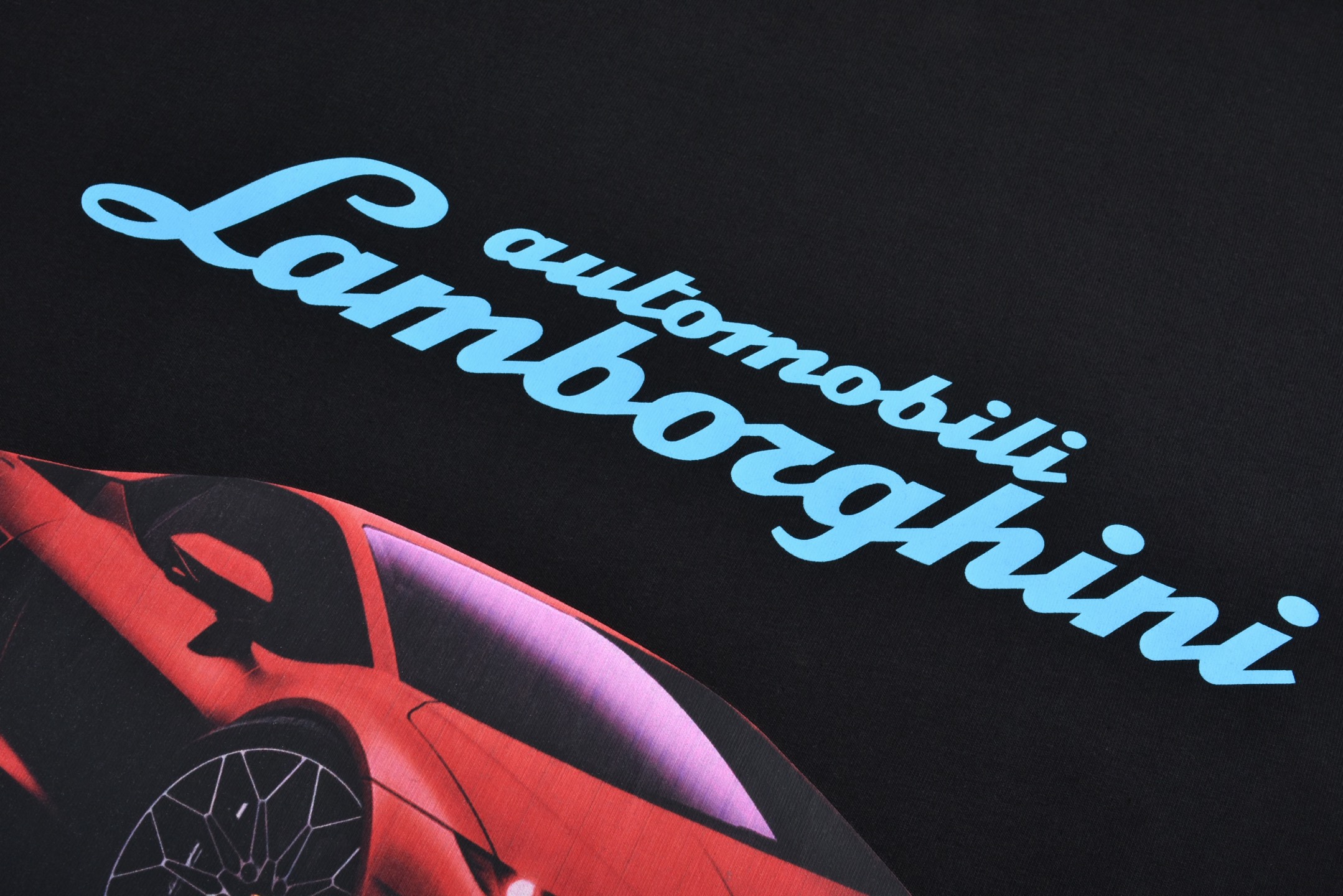 Balenciaga 巴黎世家 兰博基尼联名 印花圆领短袖 T恤 夏季 黑色 杏色 蓝色