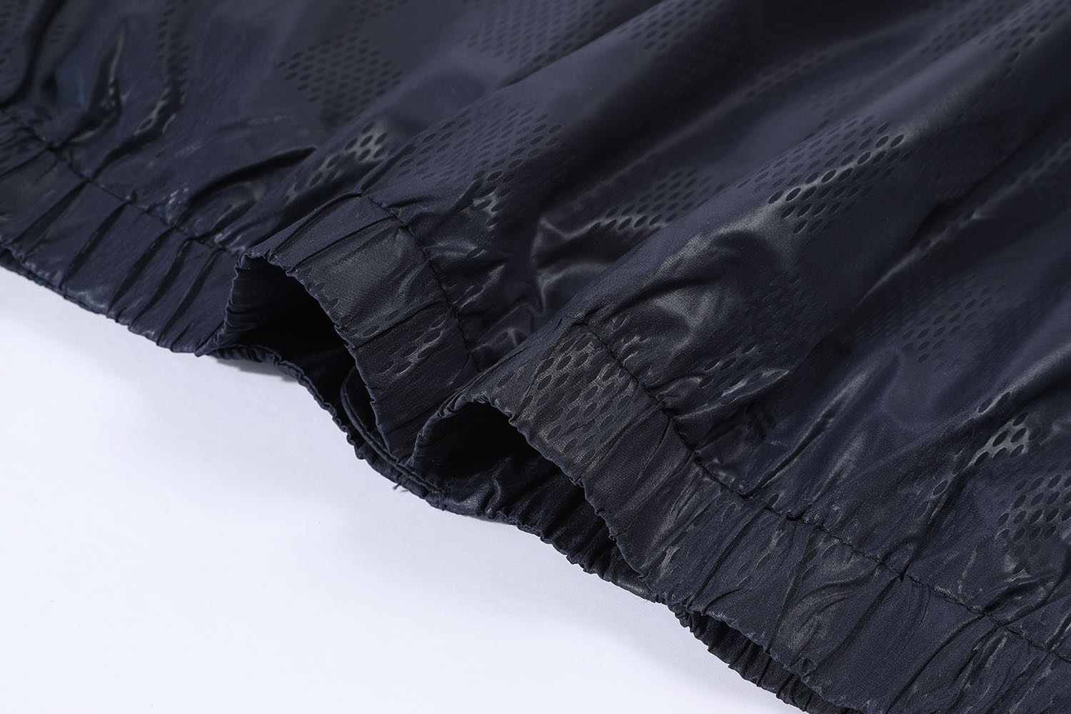 LOUIS VUITTON 路易威登 拼色暗纹棋盘拉链立领风衣夹克 外套 蓝色 1AGISY