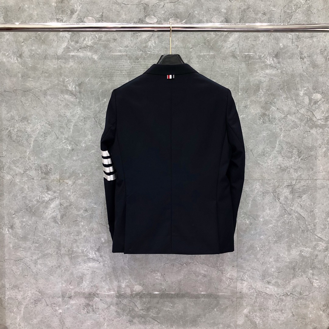 THOM BROWNE 经典四杠西装外套 长袖 男款 灰色 藏青色