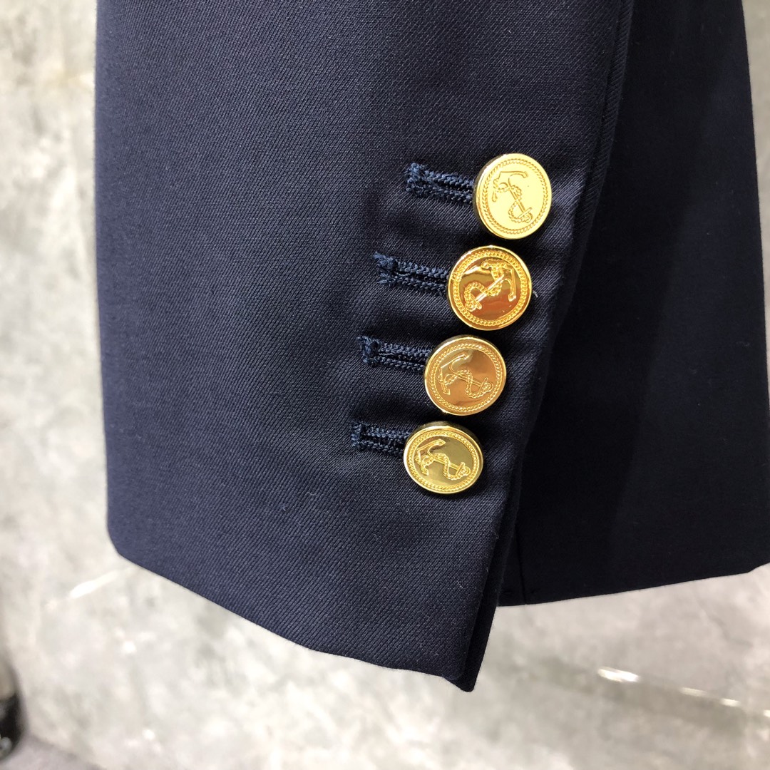 THOM BROWNE 经典四杠西装外套 长袖 男款 灰色 藏青色