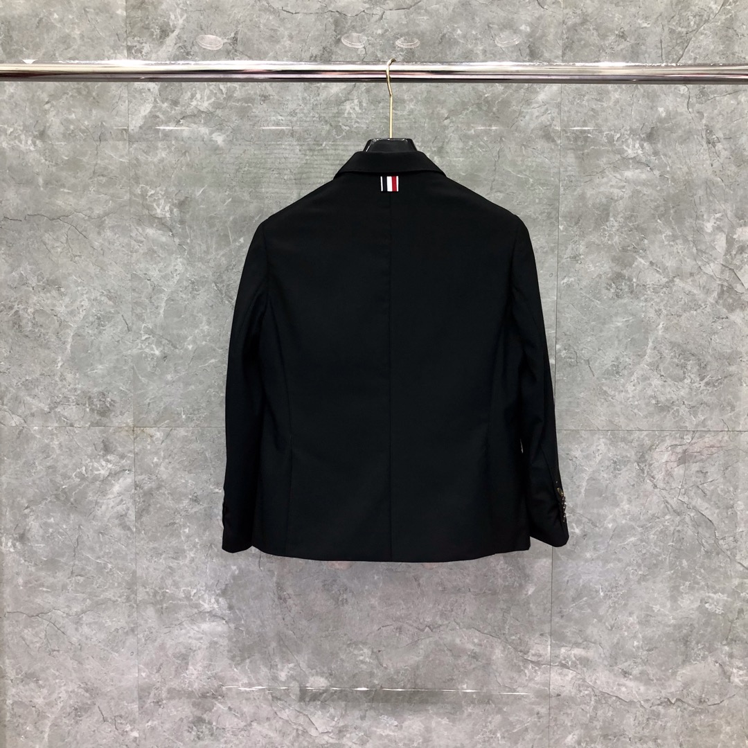 THOM BROWNE 纯色西装外套 长袖 女款 灰色 黑色