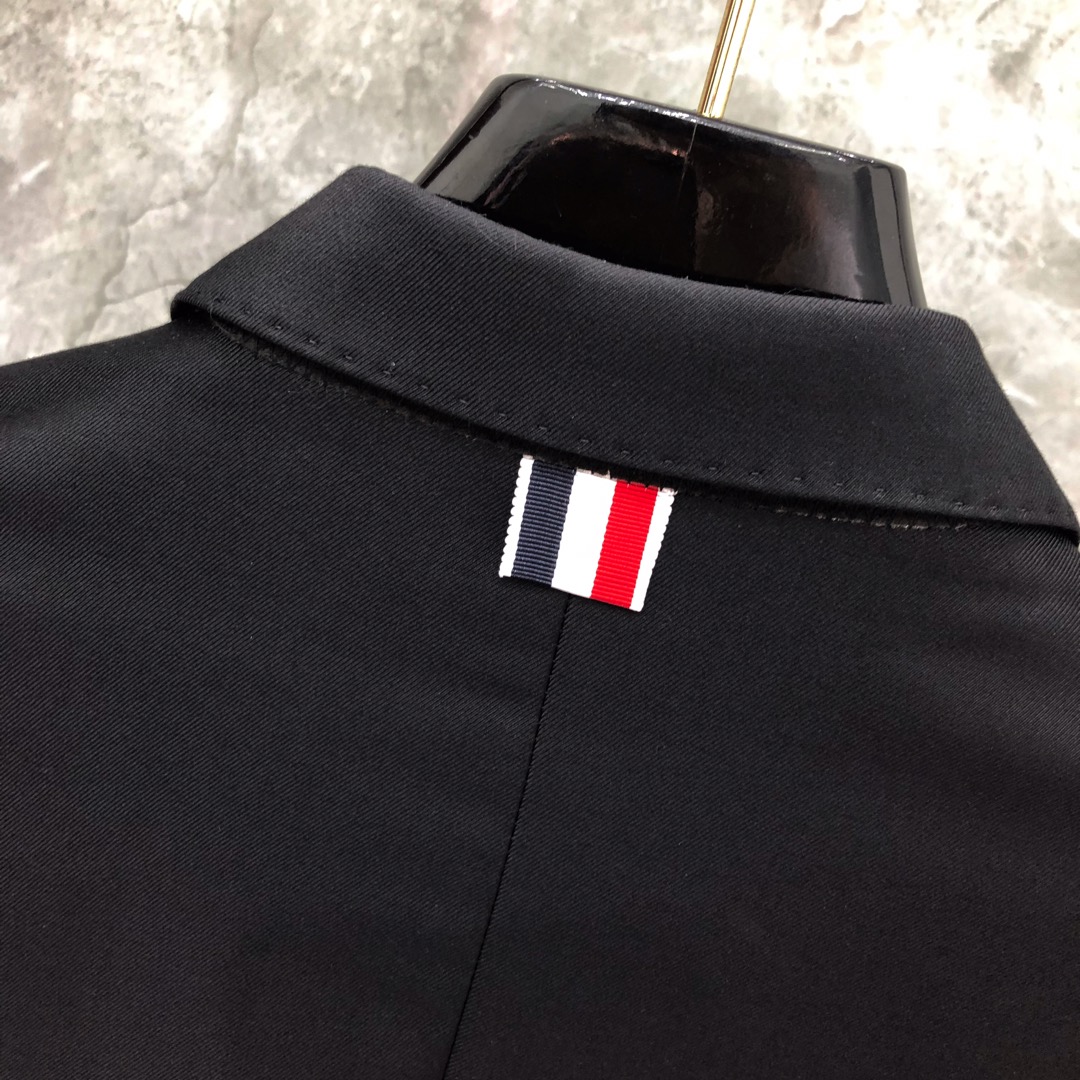 THOM BROWNE 纯色西装外套 长袖 女款 灰色 黑色