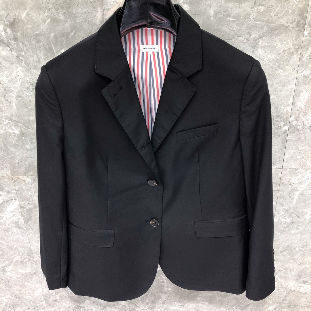 THOM BROWNE 纯色西装外套 长袖 女款 灰色 黑色