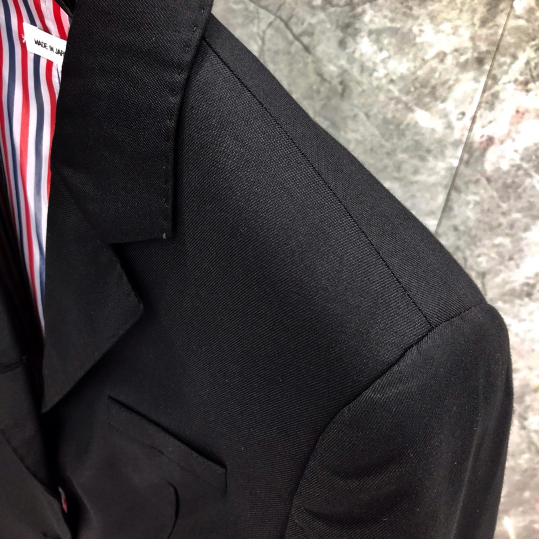 THOM BROWNE 纯色西装外套 长袖 女款 灰色 黑色