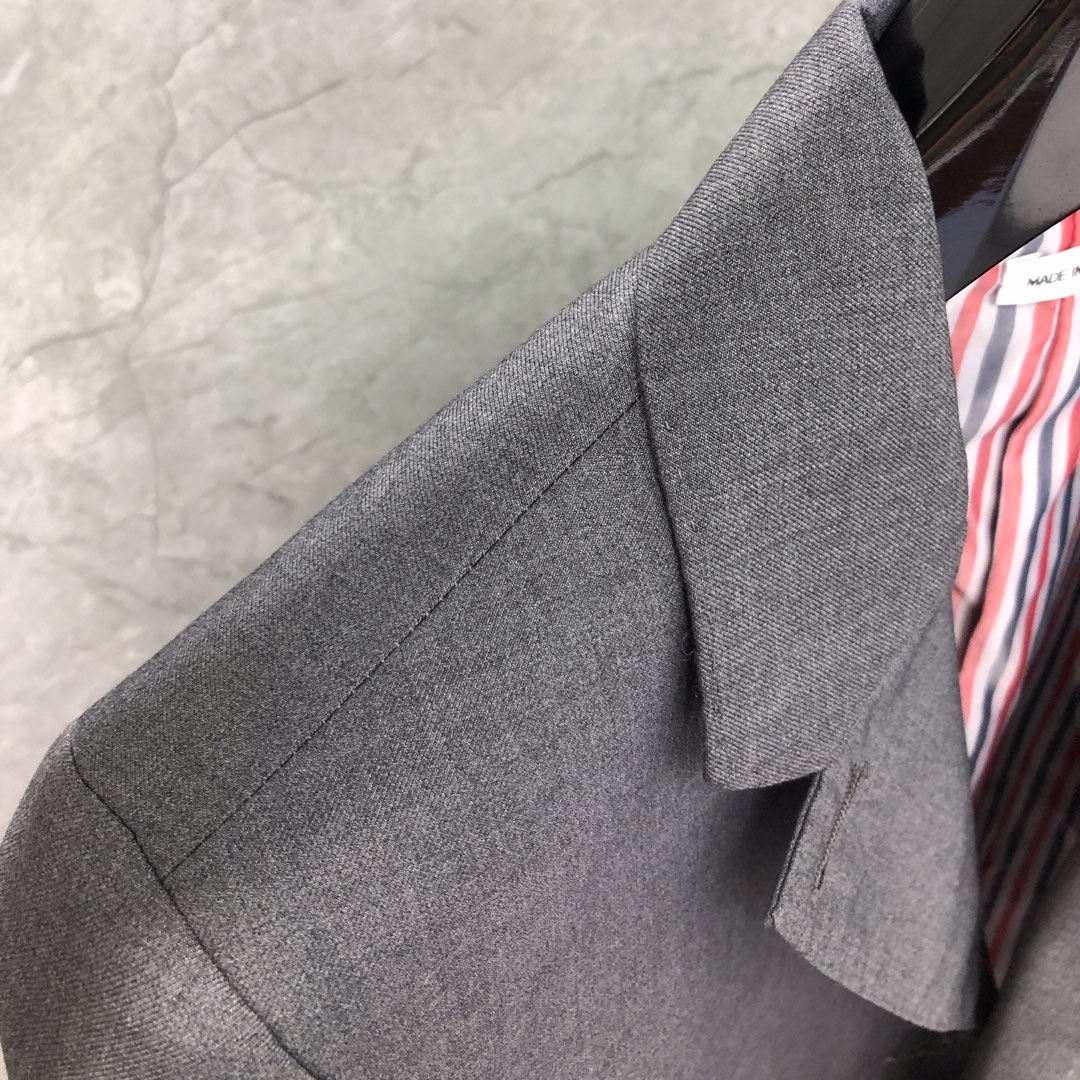 THOM BROWNE 纯色西装外套 长袖 女款 灰色 黑色