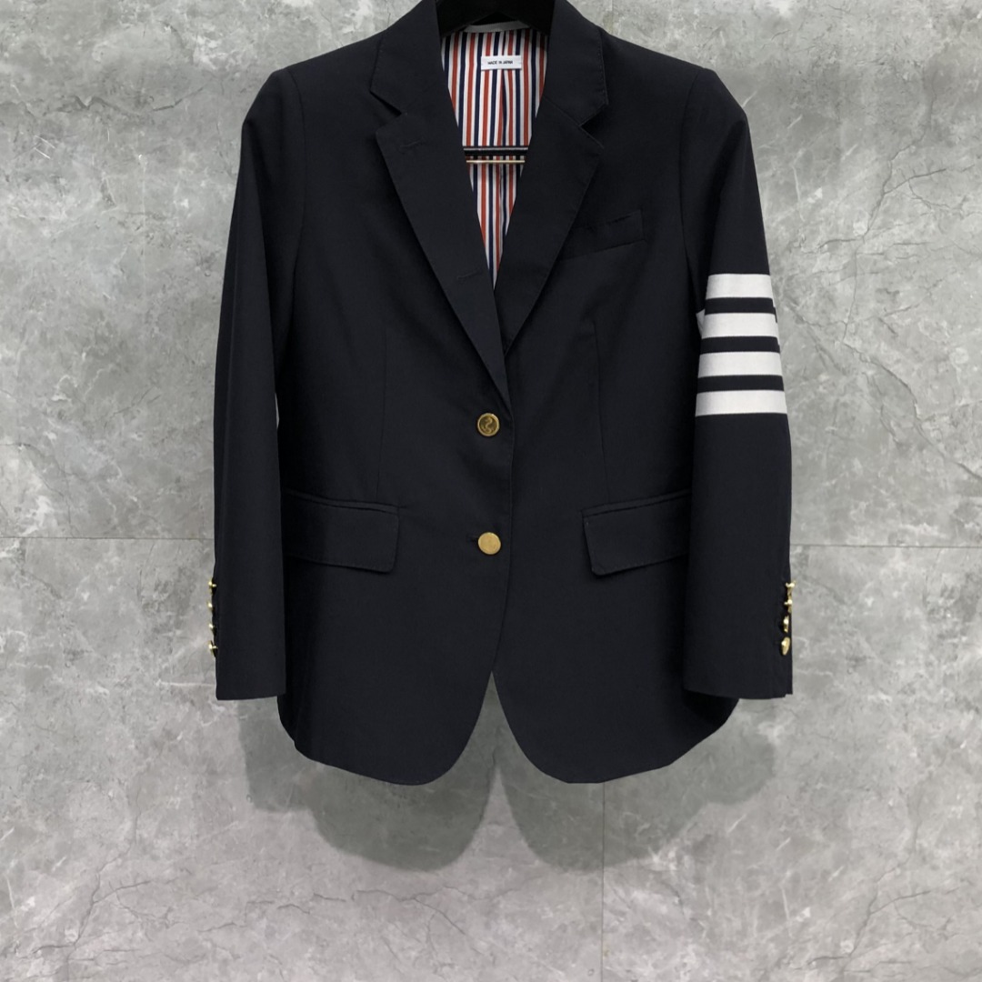 THOM BROWNE 经典四杠西装外套 长袖 女款 深灰色 藏青色 浅灰色