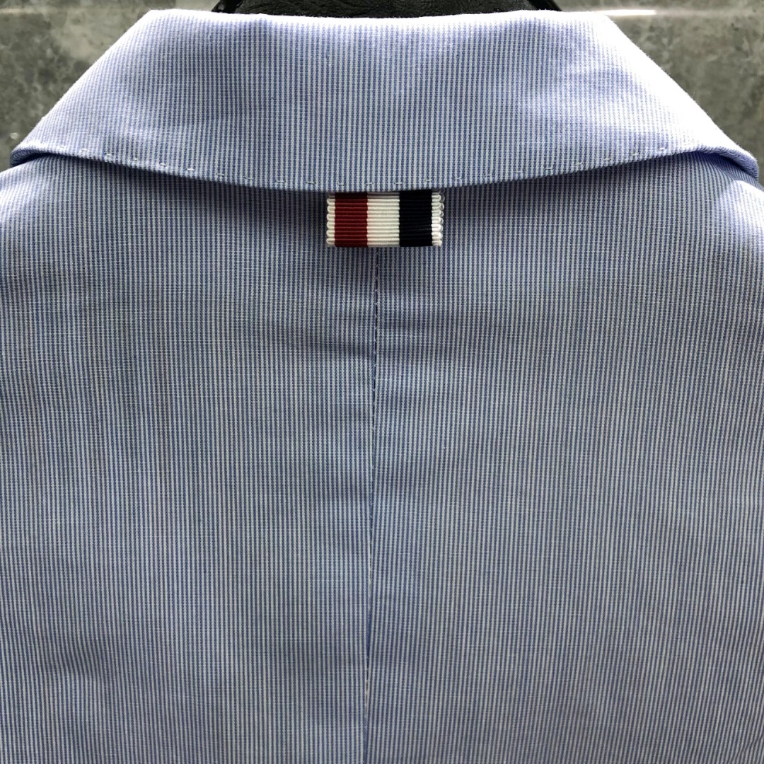 THOM BROWNE 细条双袖织带西装外套 长袖 女款 浅蓝色