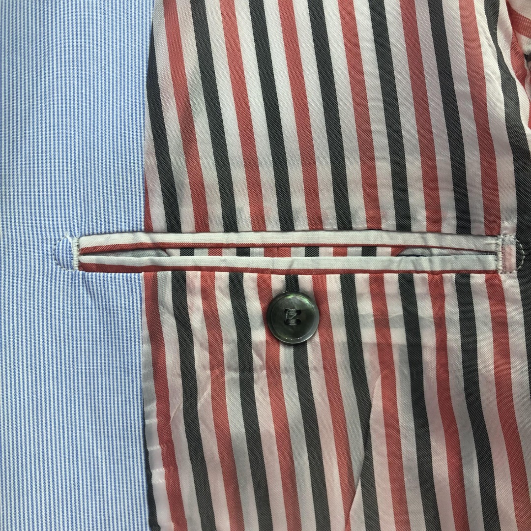 THOM BROWNE 细条双袖织带西装外套 长袖 女款 浅蓝色