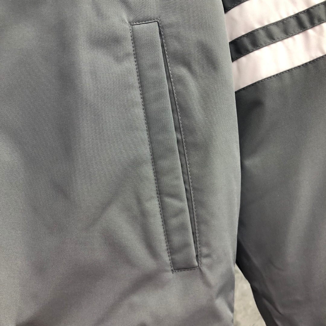 THOM BROWNE 白色四条杠连帽拉链羽绒服 派克服 外套 夹克 长袖 灰色 海军蓝 MOD072X-07259-415