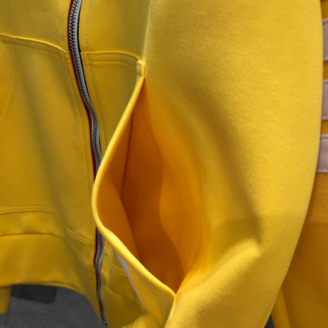 THOM BROWNE 白色四杠小狗印花拉链连帽卫衣 开衫 外套 长袖 天蓝色 灰色 杏色 卡其色 黄色 湖水蓝 军绿色 深蓝色