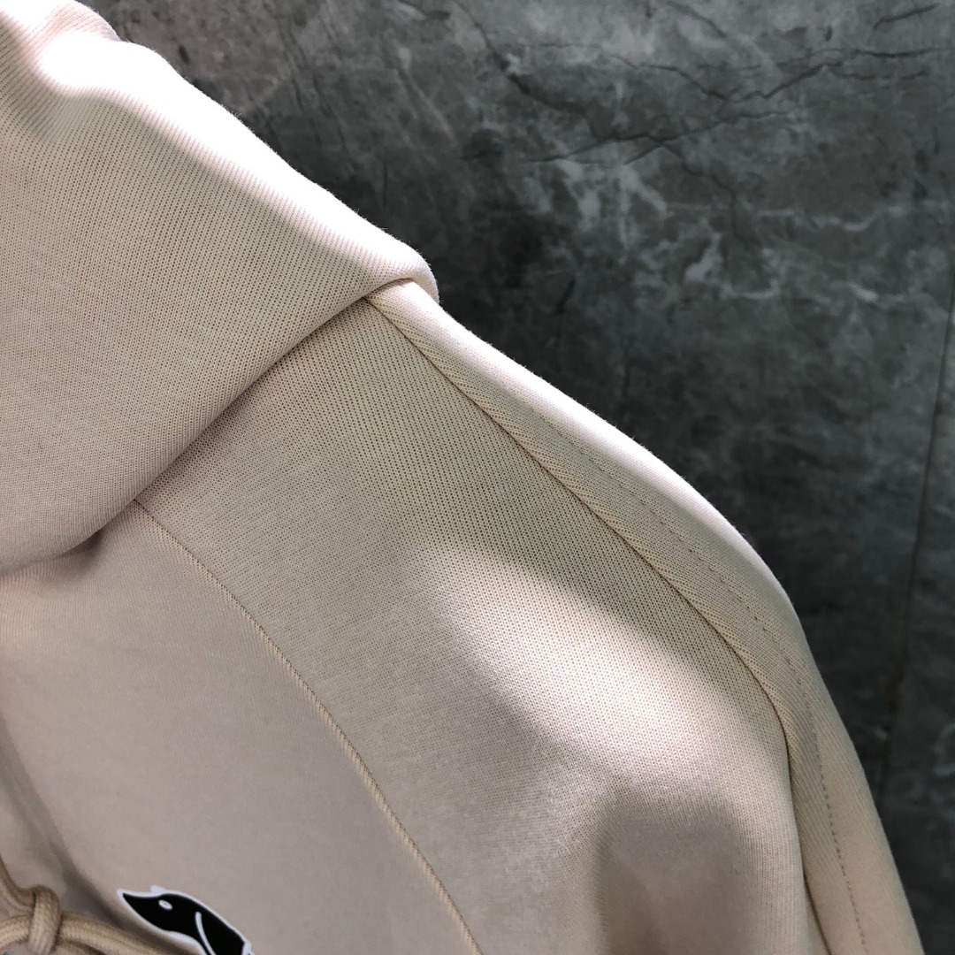 THOM BROWNE 白色四杠小狗印花拉链连帽卫衣 开衫 外套 长袖 天蓝色 灰色 杏色 卡其色 黄色 湖水蓝 军绿色 深蓝色