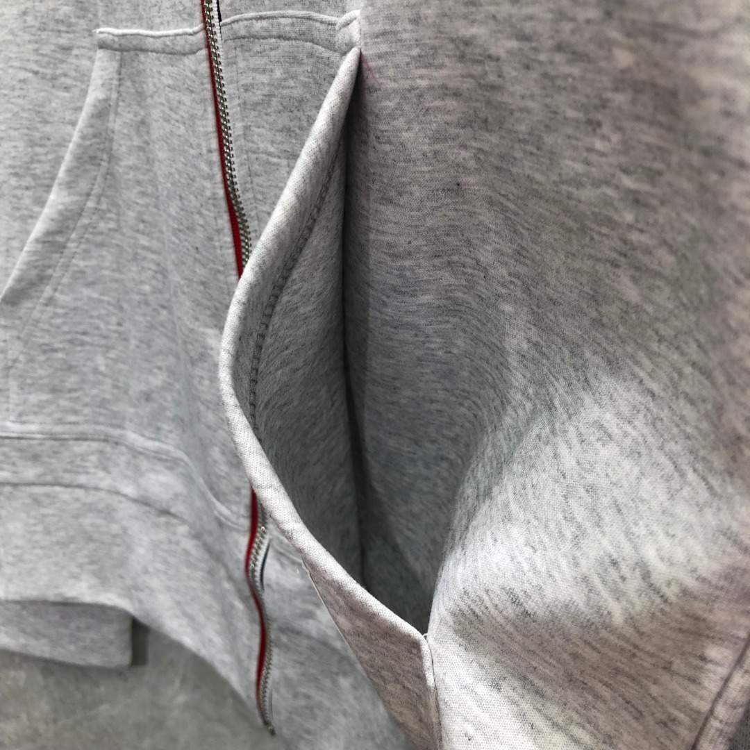 THOM BROWNE 白色四杠小狗印花拉链连帽卫衣 开衫 外套 长袖 天蓝色 灰色 杏色 卡其色 黄色 湖水蓝 军绿色 深蓝色