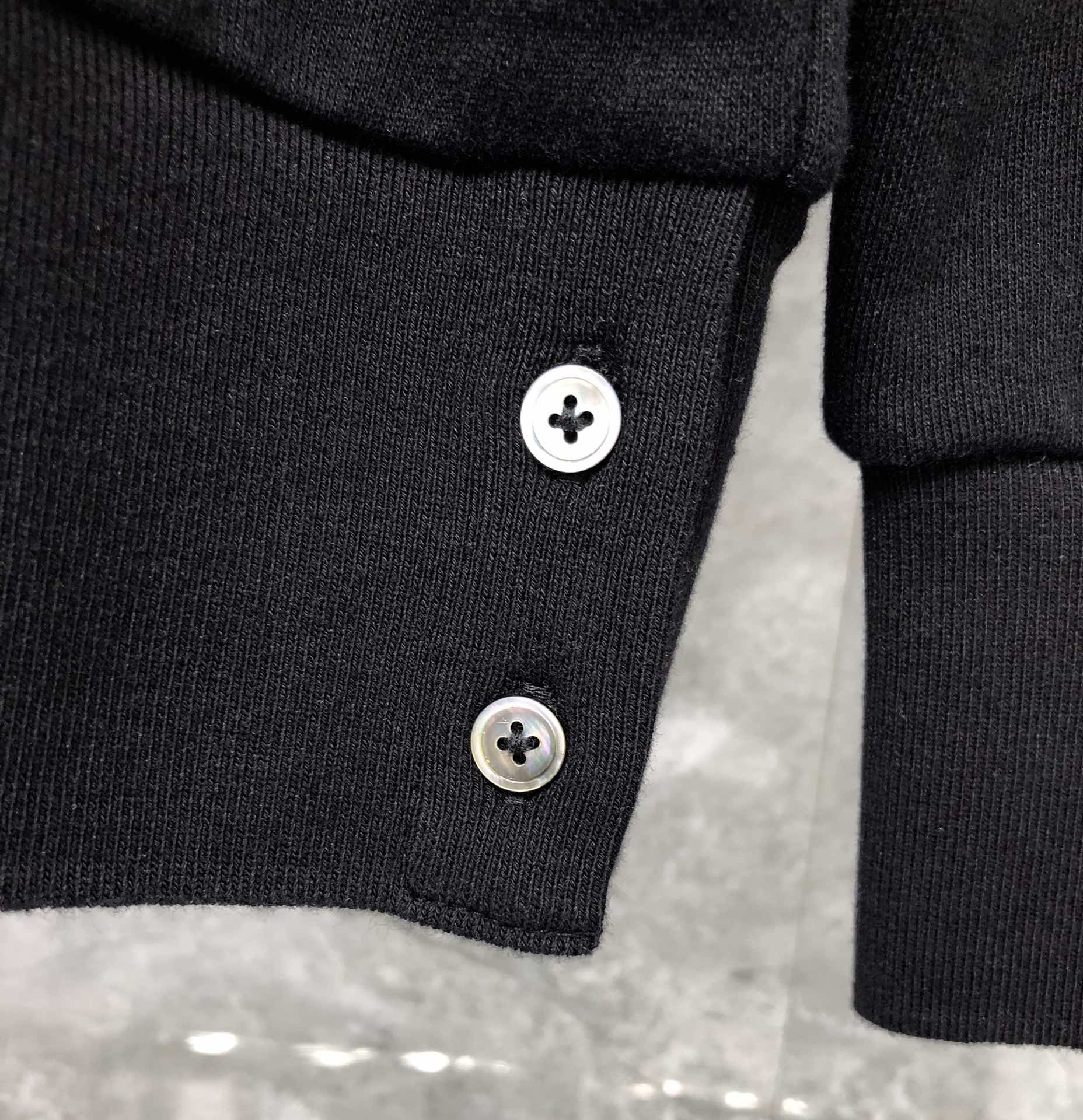 THOM BROWNE 后织带拉链连帽卫衣 长袖 灰色 藏青色 黑色