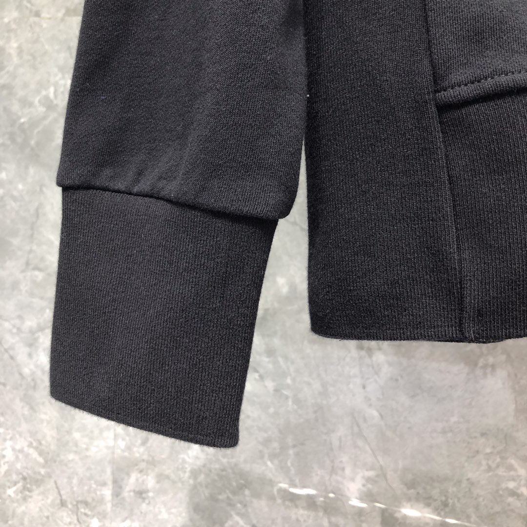 THOM BROWNE 经典四杠拉链连帽卫衣 长袖 藏青色 灰色 深灰色