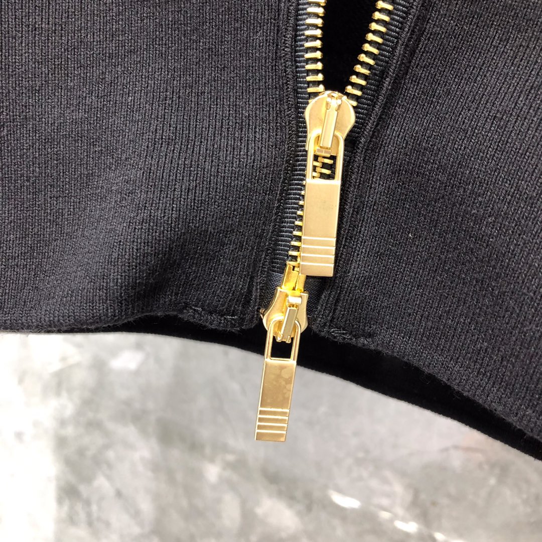 THOM BROWNE 经典四杠拉链连帽卫衣 长袖 藏青色 灰色 深灰色