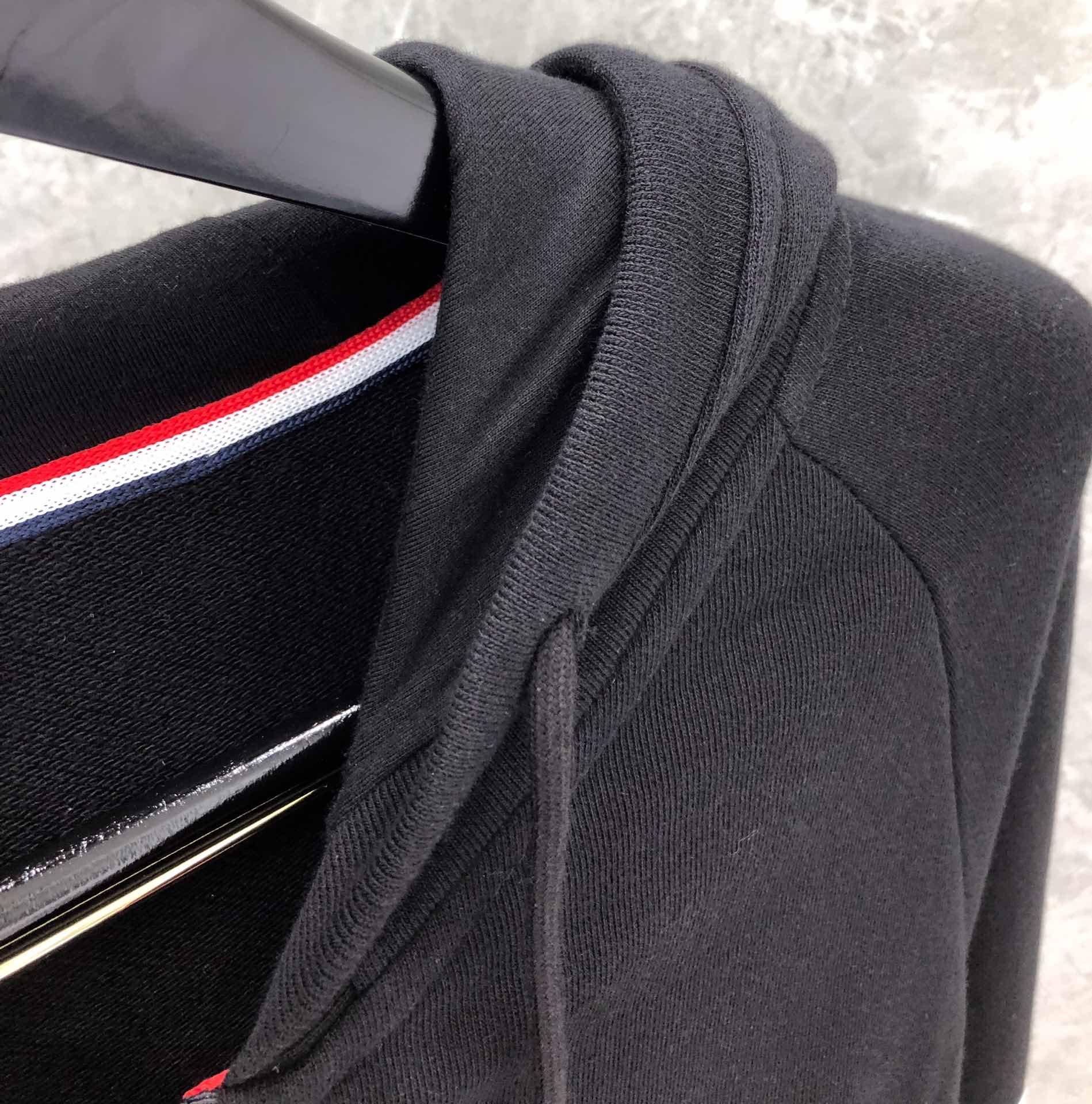 THOM BROWNE 经典四杠拉链连帽卫衣 长袖 藏青色 灰色 深灰色