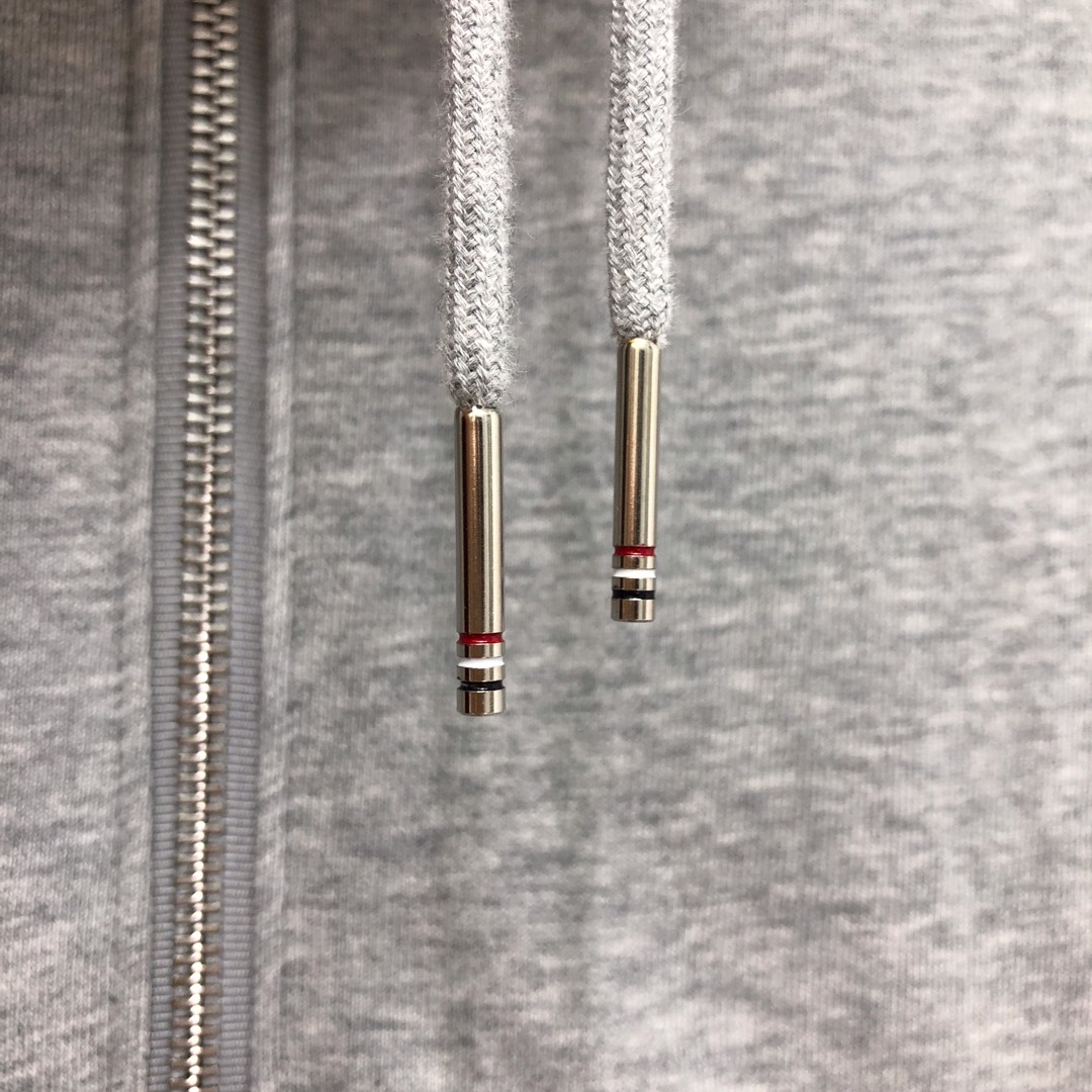 THOM BROWNE 经典四杠拉链连帽卫衣 长袖 藏青色 灰色 深灰色