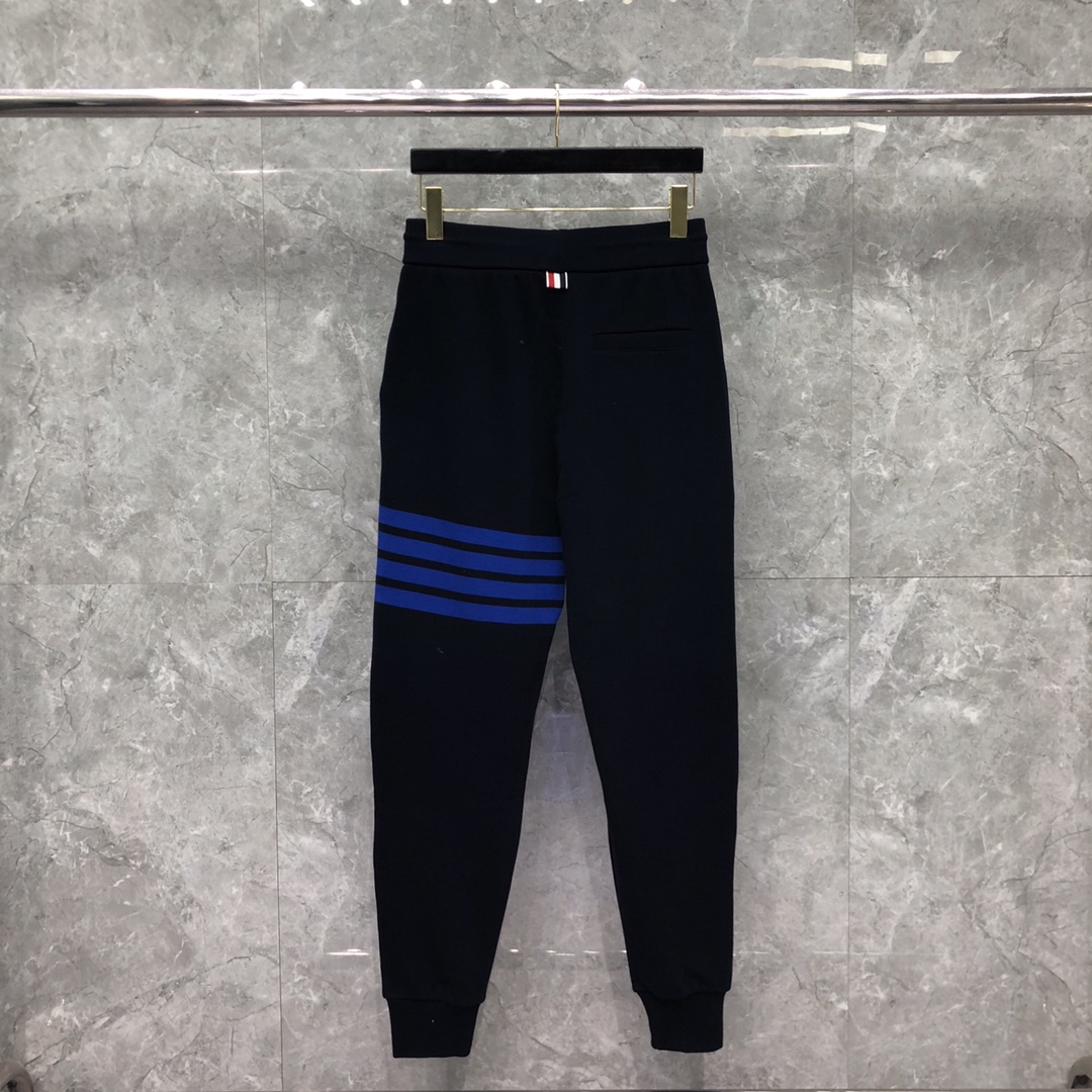 THOM BROWNE 经典四杠松紧腰卫裤 运动裤 休闲裤 裤子 灰色  藏青色