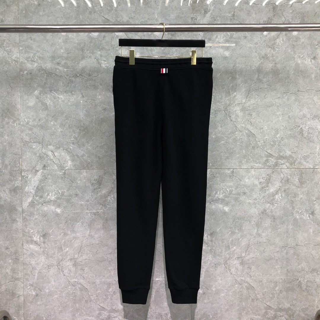 THOM BROWNE 纯色松紧腰卫裤 运动裤 休闲裤 裤子 白色 灰色  藏青色 黑色
