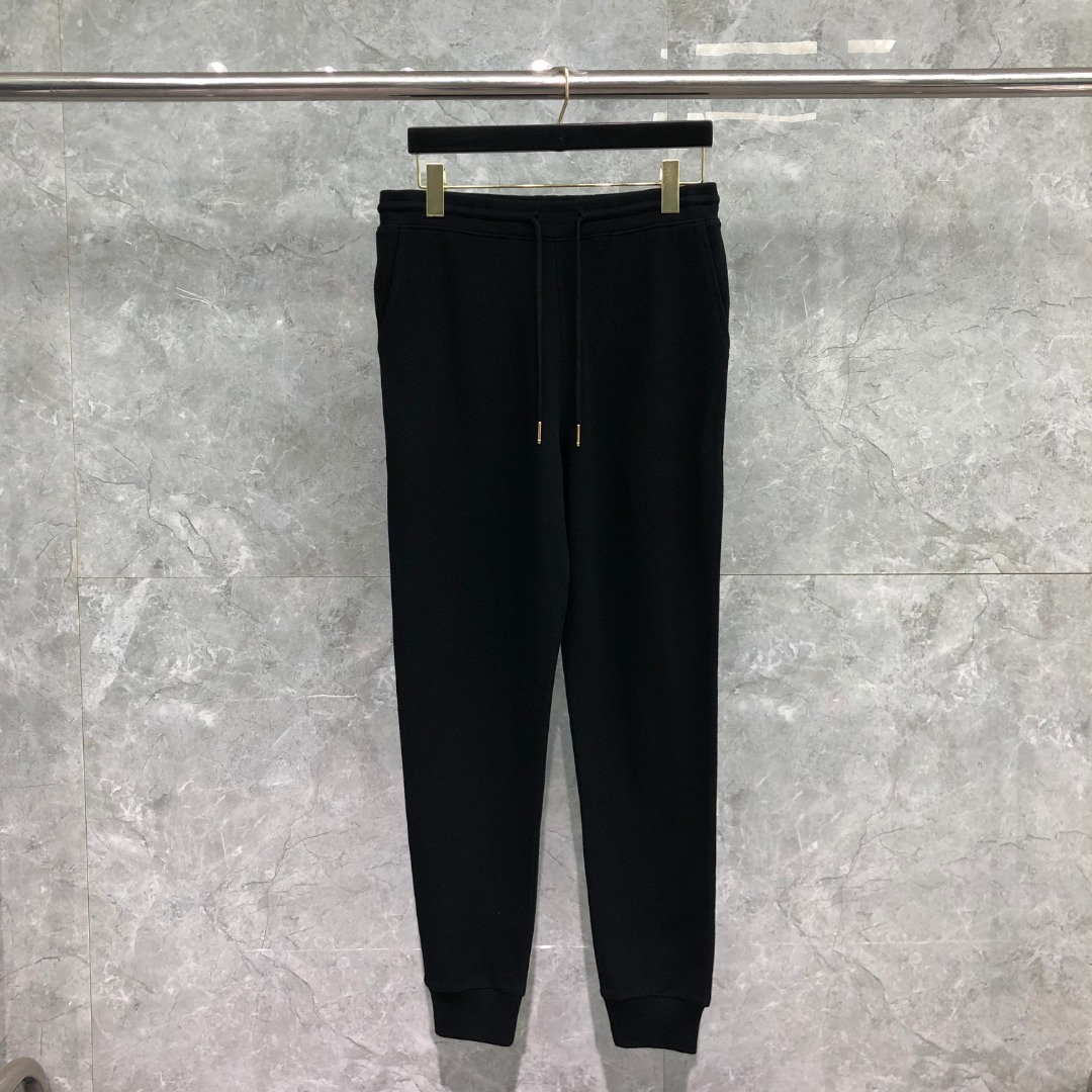 THOM BROWNE 纯色松紧腰卫裤 运动裤 休闲裤 裤子 白色 灰色  藏青色 黑色