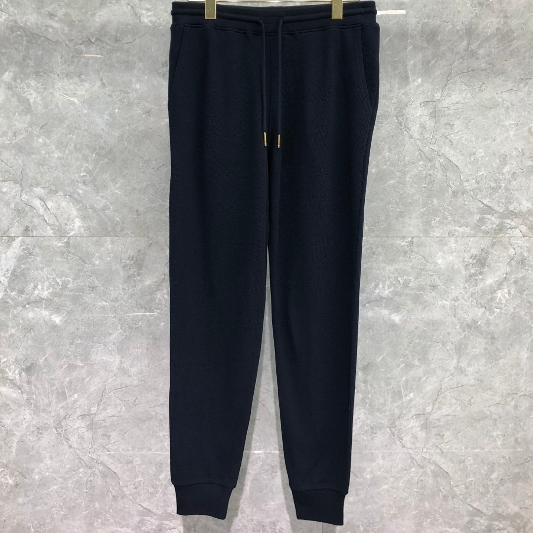 THOM BROWNE 纯色松紧腰卫裤 运动裤 休闲裤 裤子 白色 灰色  藏青色 黑色