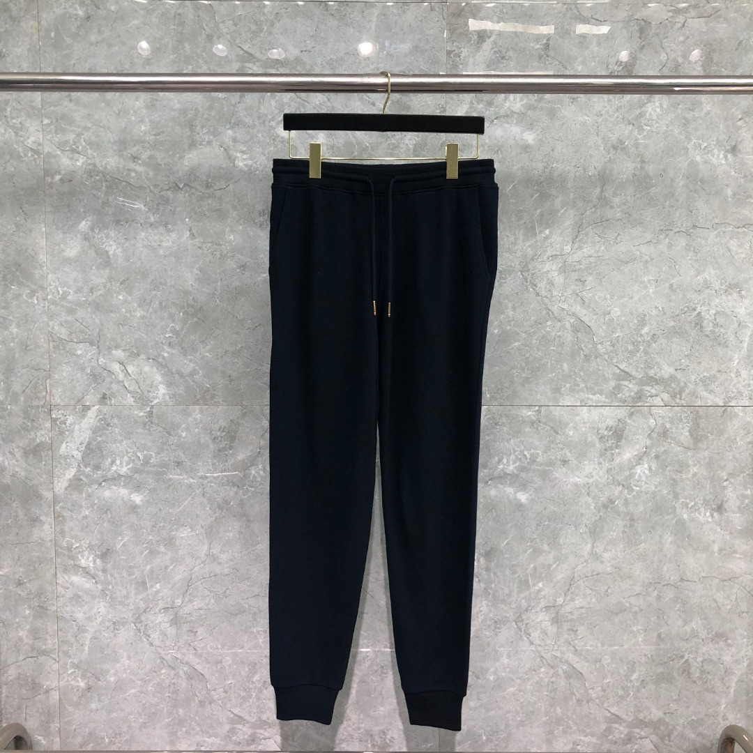 THOM BROWNE 纯色松紧腰卫裤 运动裤 休闲裤 裤子 白色 灰色  藏青色 黑色