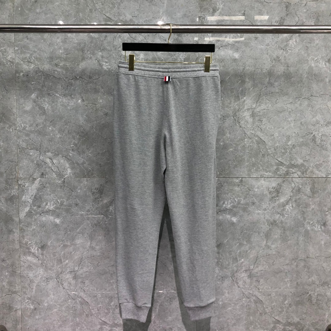 THOM BROWNE 纯色松紧腰卫裤 运动裤 休闲裤 裤子 白色 灰色  藏青色 黑色