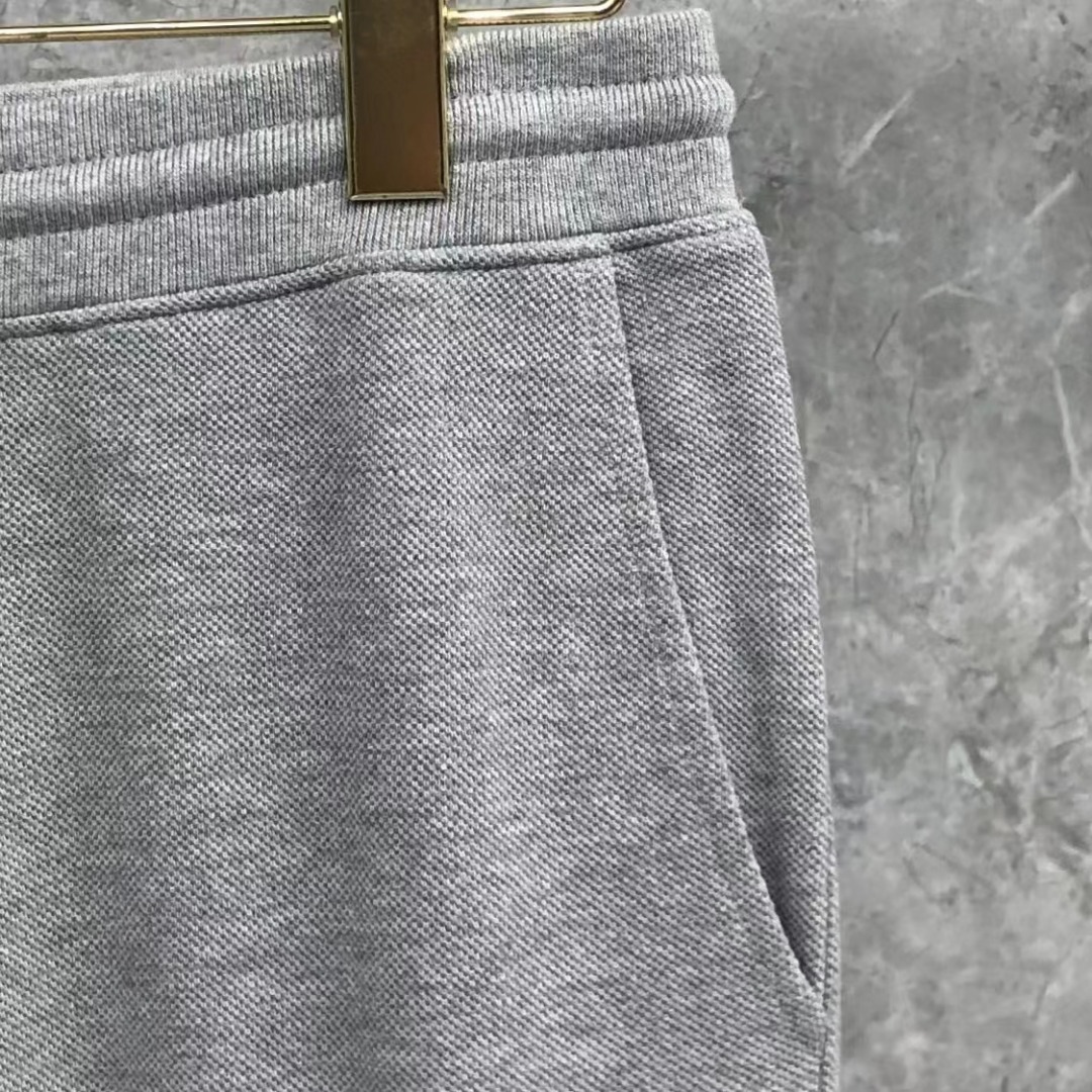 THOM BROWNE 纯色松紧腰卫裤 运动裤 休闲裤 裤子 白色 灰色  藏青色 黑色