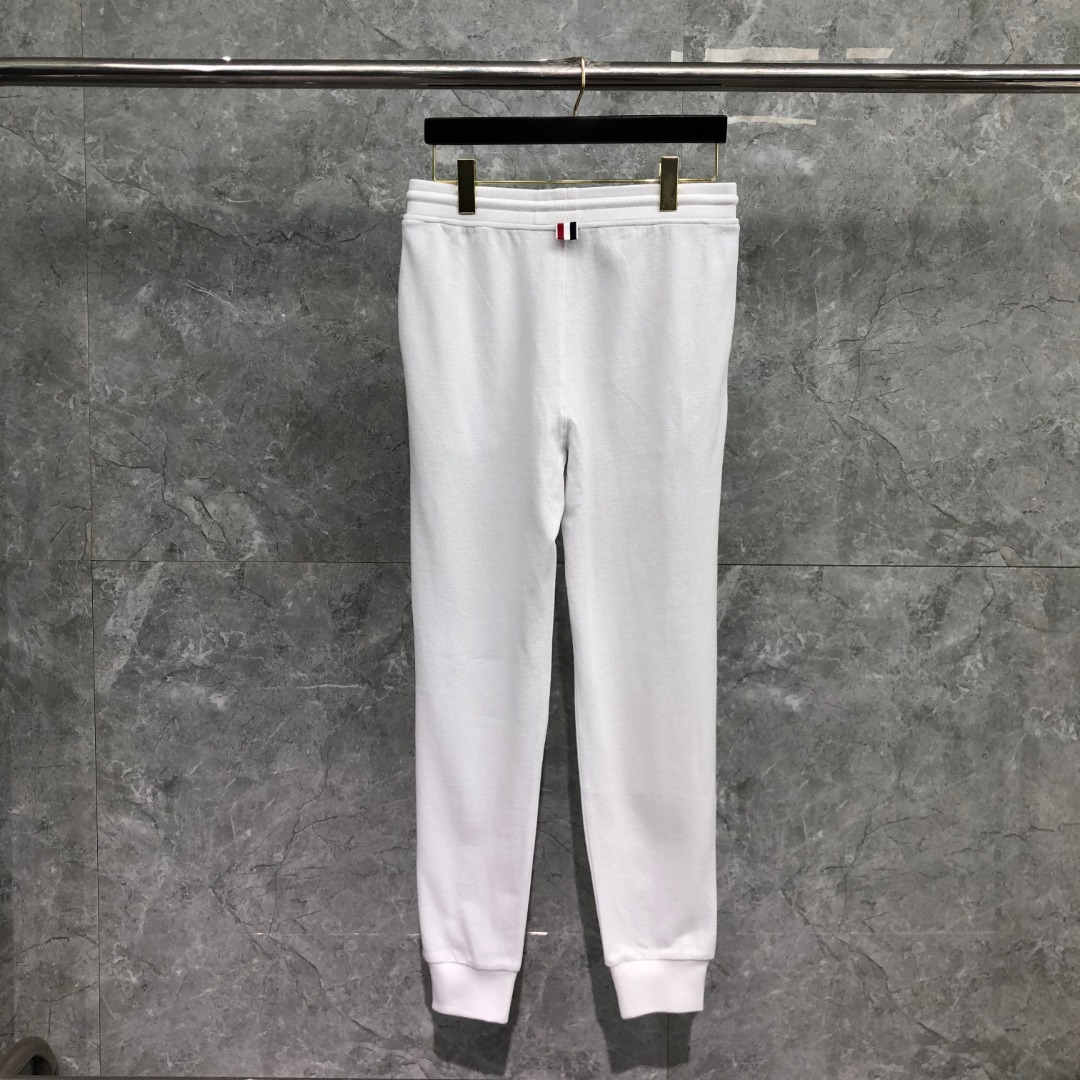 THOM BROWNE 纯色松紧腰卫裤 运动裤 休闲裤 裤子 白色 灰色  藏青色 黑色