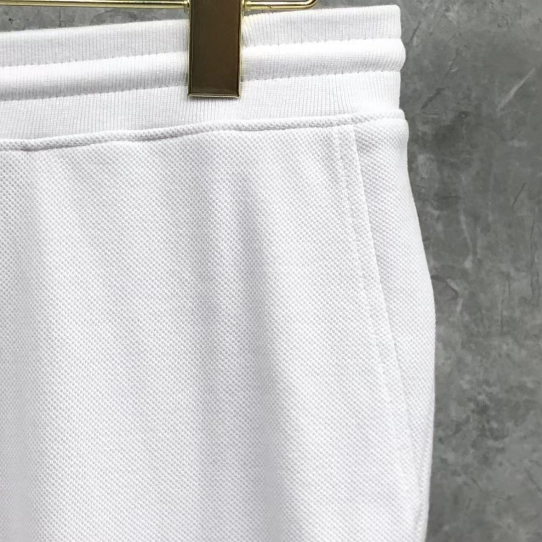 THOM BROWNE 纯色松紧腰卫裤 运动裤 休闲裤 裤子 白色 灰色  藏青色 黑色