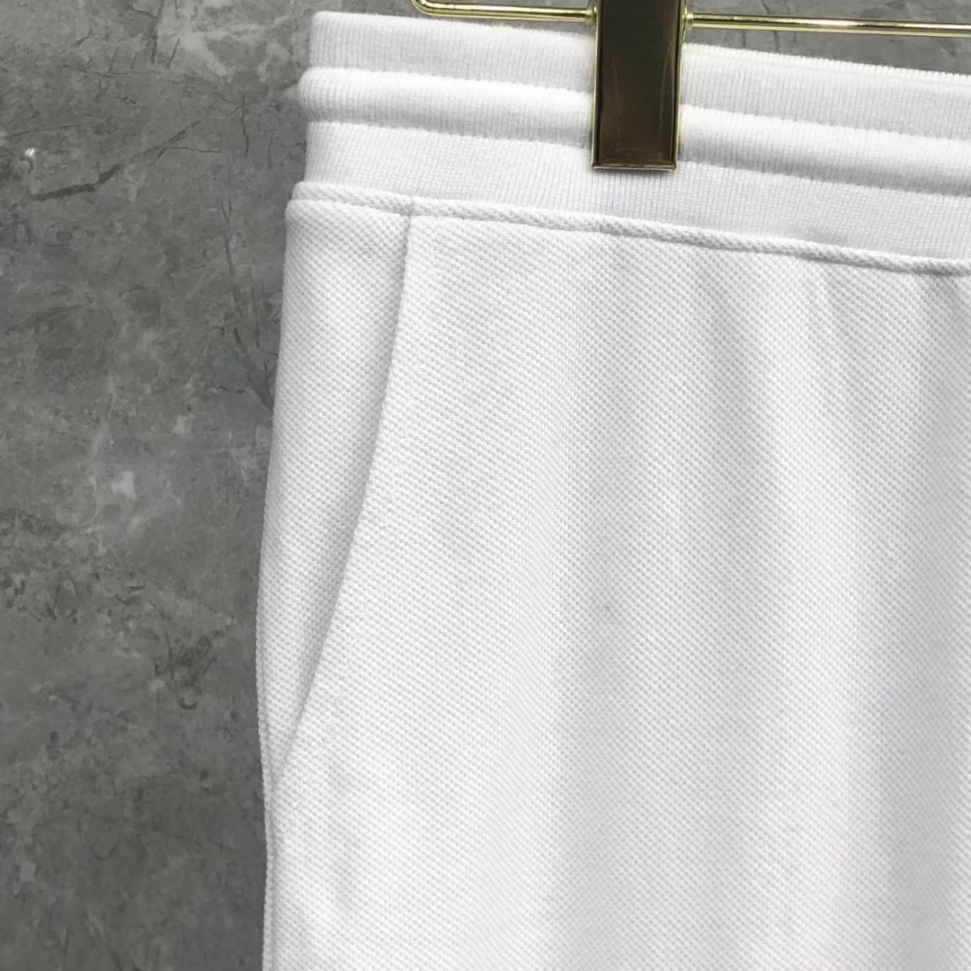 THOM BROWNE 纯色松紧腰卫裤 运动裤 休闲裤 裤子 白色 灰色  藏青色 黑色