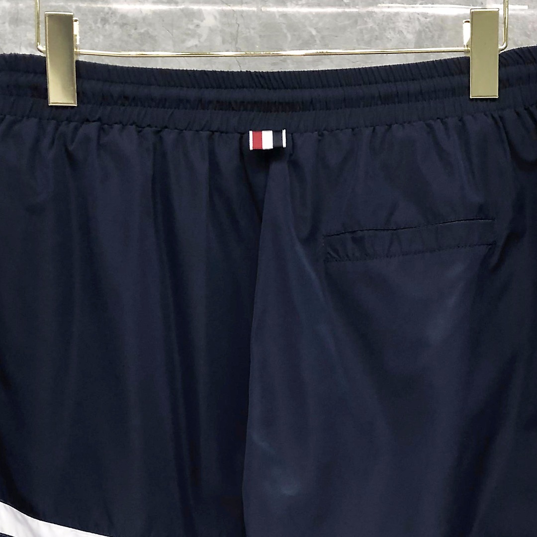 THOM BROWNE 经典四杠防水松紧腰休闲裤 运动裤 裤子 藏青色 灰色 