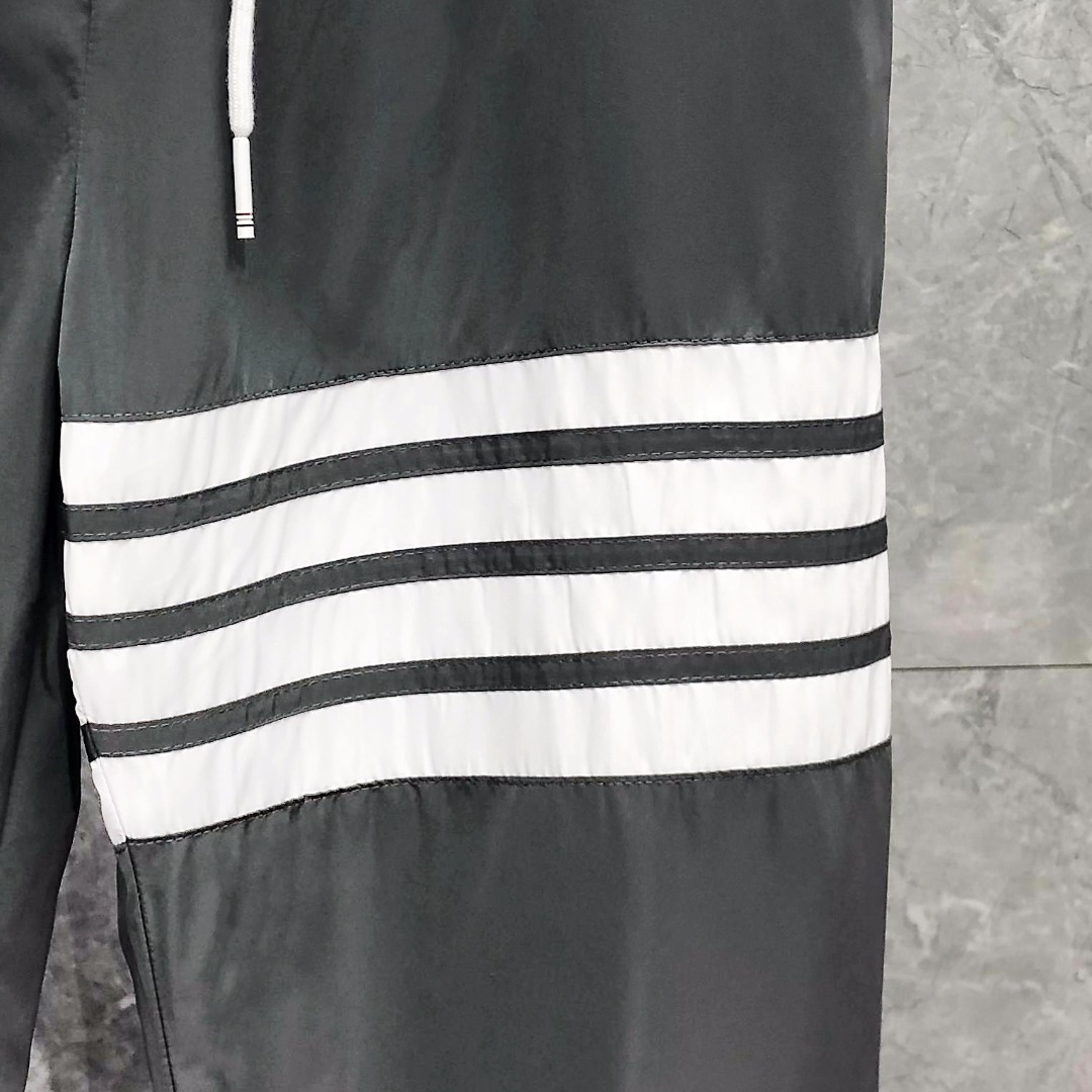 THOM BROWNE 经典四杠防水松紧腰休闲裤 运动裤 裤子 藏青色 灰色 