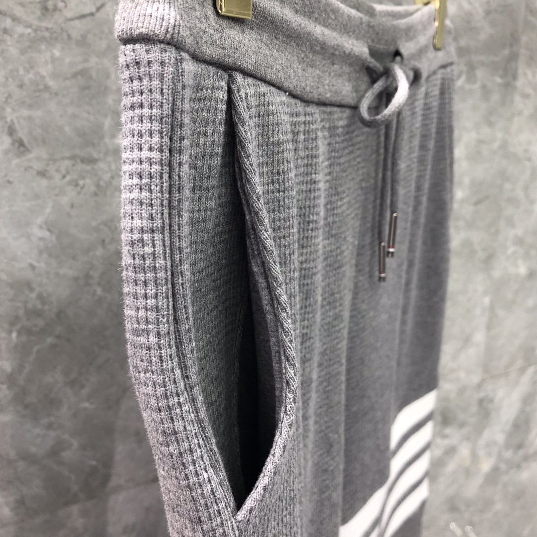 THOM BROWNE 经典四杠松紧腰 运动裤 休闲裤 裤子 藏青色 白色 灰色 