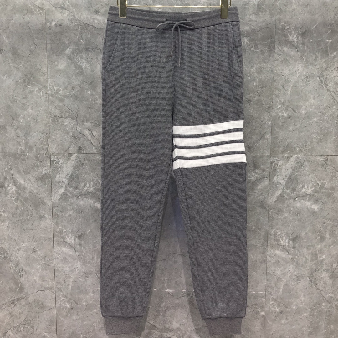 THOM BROWNE 经典四杠松紧腰 运动裤 休闲裤 裤子 藏青色 白色 灰色 