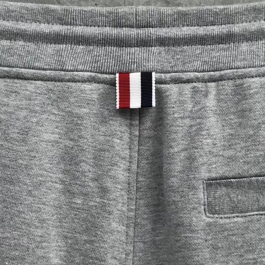 THOM BROWNE 经典四杠松紧腰直筒九分裤 运动裤 休闲裤 裤子 藏青色 黑色 灰色 