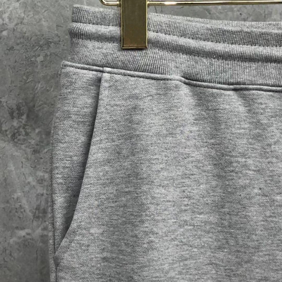 THOM BROWNE 经典四杠松紧腰直筒九分裤 运动裤 休闲裤 裤子 藏青色 黑色 灰色 