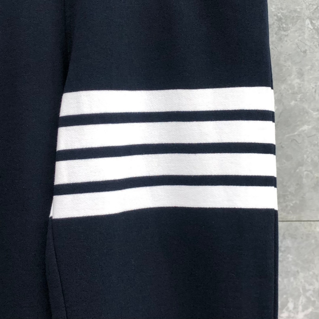 THOM BROWNE 经典四杠松紧腰直筒九分裤 运动裤 休闲裤 裤子 藏青色 黑色 灰色 