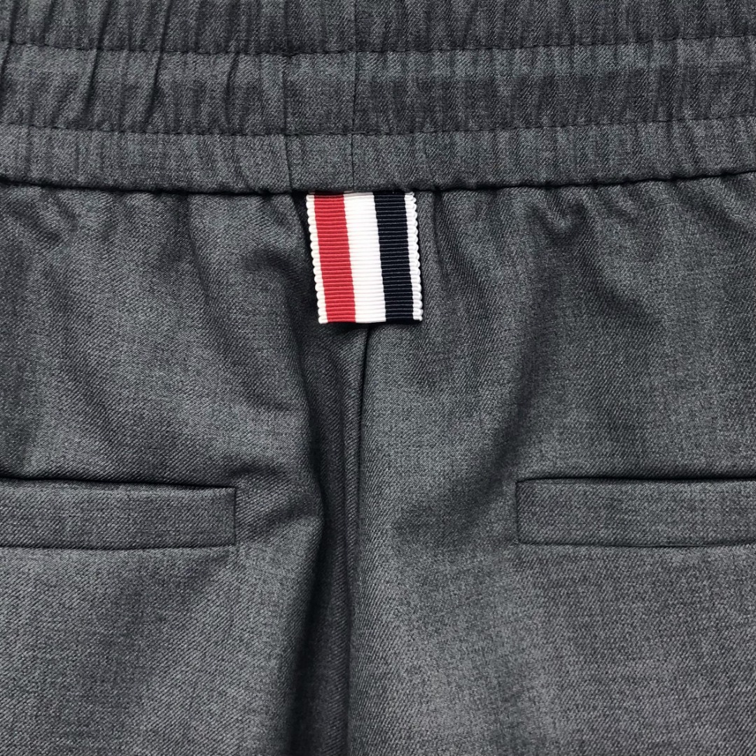 THOM BROWNE 纯色羊毛松紧腰休闲裤 裤子 灰色 藏青色 