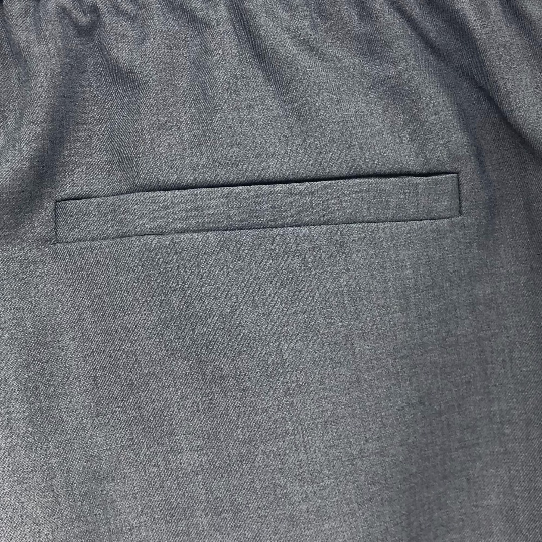 THOM BROWNE 纯色羊毛松紧腰休闲裤 裤子 灰色 藏青色 